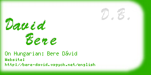 david bere business card